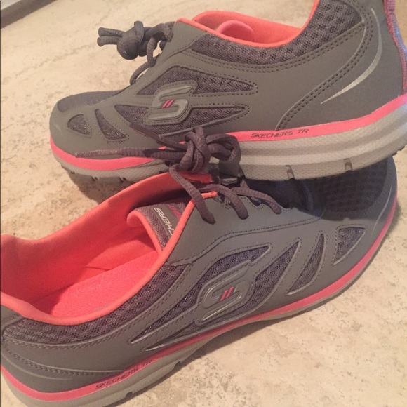 Skechers Air-Cooled Gray/Hot Pink size 11 - Picture 2 of 4